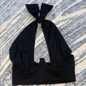 Black halter, crop top